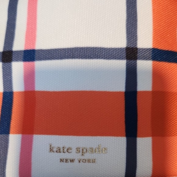 New- Kate Spade Small Multicolor Plaid Lunch Bag - Picture 2 of 4